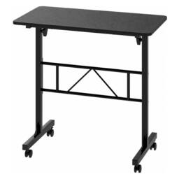 KORVIXA Standing Desk Small Adjustable Height Folding in Black - Size: 100 cm x 100 cm - thumbnail 1