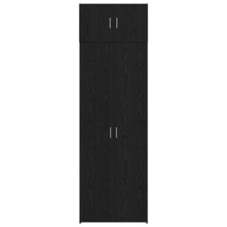 Berkfield Home Storage Cabinet Black Oak 70x42.5x225 cm Engineered Wood - thumbnail 8