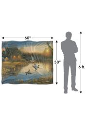 Wild Wings Ducks On The Lake Silky Touch Super Soft Throw Blanket 152 X 127 cm in White - thumbnail 5