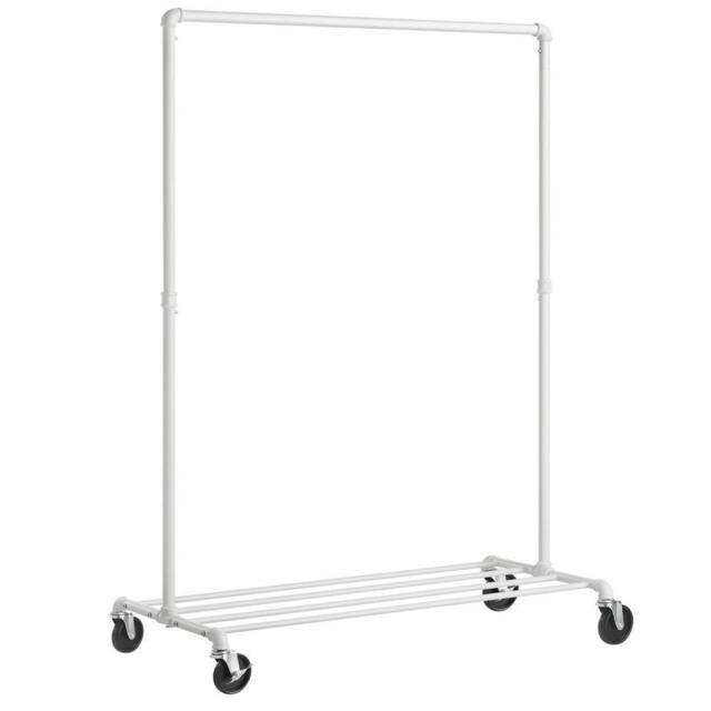Kelvenix Clothes Rail on Wheels in White - image 1