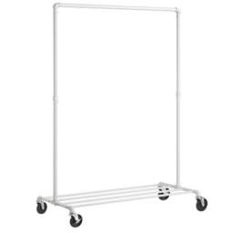 Kelvenix Clothes Rail on Wheels in White - thumbnail 1