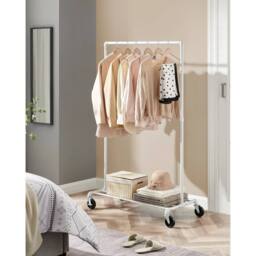 Kelvenix Clothes Rail on Wheels in White - thumbnail 5