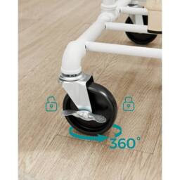 Kelvenix Clothes Rail on Wheels in White - thumbnail 3