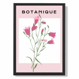ARTZE Pink Foxglove Flower Market Boho Framed Print SIZE: A2 with Black Frame - Size: A4