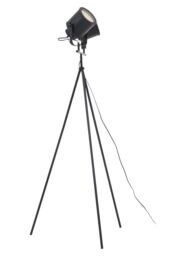 Orsina Two Spotlight Matte Black Tripod Stand, Dual Spotlight Floor Lamp, Space-Saver Spotlight Floor Lamp - thumbnail 6