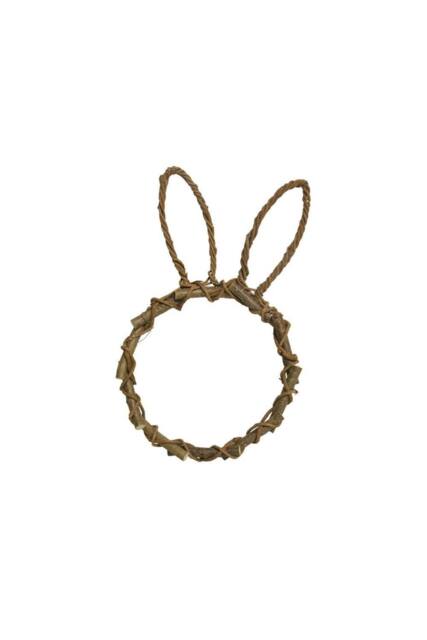 KDMD Woven Twig Rabbit Silhouette Wreath 50cm H in Brown - image 1
