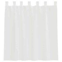 Berkfield Home Voile Curtains with Loops 2 pcs White 140x140 cm - thumbnail 4