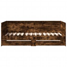 Berkfield Home Daybed with Drawers without Mattress Smoked Oak 75x190 cm Small Single in Brown - thumbnail 4