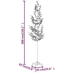 Berkfield Home White Cherry Blossom LED Tree Warm White 368 LEDs 300 cm - thumbnail 8