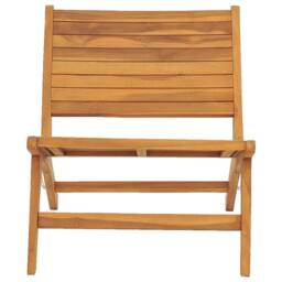 Berkfield Home Garden Chair with Footrest Solid Teak Wood in Brown - thumbnail 5