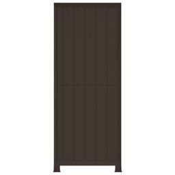 Berkfield Home Plastic Cabinet 68x39x171.5 cm Rattan Design in Grey - thumbnail 5