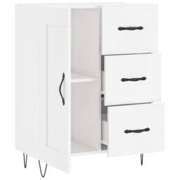 Berkfield Home Sideboard High Gloss White 69.5x34x90 cm Engineered Wood - thumbnail 6