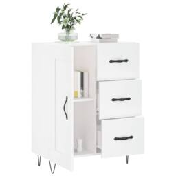 Berkfield Home Sideboard High Gloss White 69.5x34x90 cm Engineered Wood - thumbnail 4