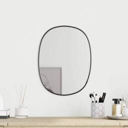Berkfield Home Wall Mirror Black 30x25 cm - thumbnail 2