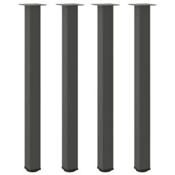Berkfield Home Coffee Table Legs 4 pcs Anthracite 110-112 cm Steel in Black - thumbnail 2