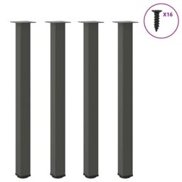 Berkfield Home Coffee Table Legs 4 pcs Anthracite 110-112 cm Steel in Black - thumbnail 1