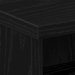 Berkfield Home Black Oak Nightstand 15.7x15.7x19.7 inches Made of Engineered Wood - thumbnail 9
