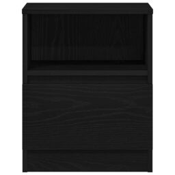 Berkfield Home Black Oak Nightstand 15.7x15.7x19.7 inches Made of Engineered Wood - thumbnail 6