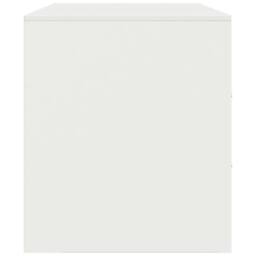 Berkfield Home TV Cabinet White 99x39x44 cm Steel - Size: 99 x 39 x 44 cm - thumbnail 8