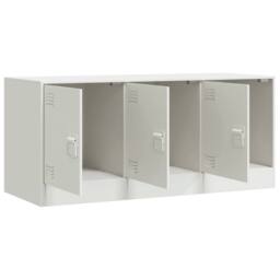 Berkfield Home TV Cabinet White 99x39x44 cm Steel - Size: 99 x 39 x 44 cm - thumbnail 7