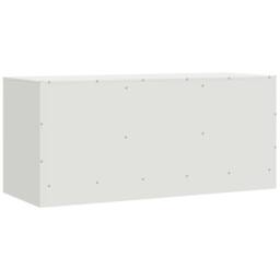 Berkfield Home TV Cabinet White 99x39x44 cm Steel - Size: 99 x 39 x 44 cm - thumbnail 9