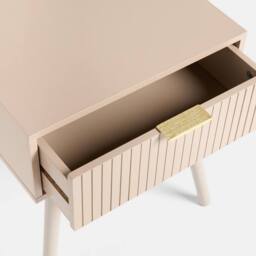 OHS Venice Bedside Table 1 Drawer Cabinet Nightstand Storage Unit in Natural - thumbnail 6