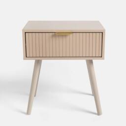 OHS Venice Bedside Table 1 Drawer Cabinet Nightstand Storage Unit in Natural - thumbnail 4