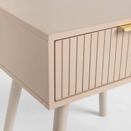 OHS Venice Bedside Table 1 Drawer Cabinet Nightstand Storage Unit in Natural - thumbnail 5