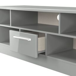 Ready Assembled 2 U Windsor 1 Drawer TV & Media Unit (Ready Assembled) in Dark Grey - thumbnail 6