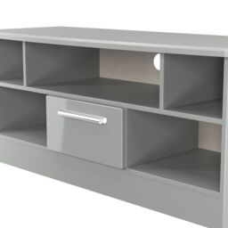 Ready Assembled 2 U Windsor 1 Drawer TV & Media Unit (Ready Assembled) in Dark Grey - thumbnail 5