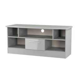 Ready Assembled 2 U Windsor 1 Drawer TV & Media Unit (Ready Assembled) in Dark Grey - thumbnail 4