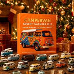 Quipulse 24-Day Countdown Retro Campervan Model Festival Blind Box in Orange - thumbnail 4