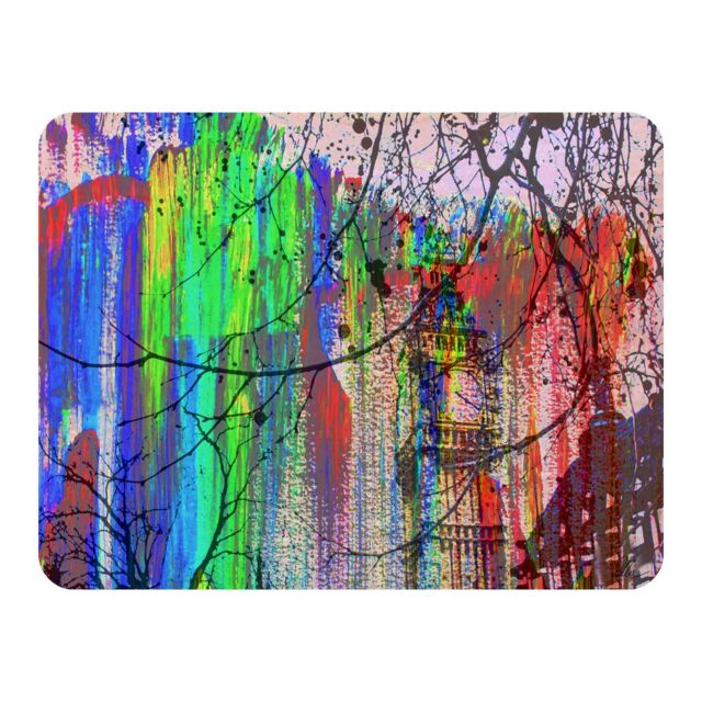Benjamin Tate Design Big Ben & Trees Painted Blanket in Natural - Size: 120 cm x 150 cm - image 1