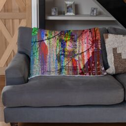Benjamin Tate Design Big Ben & Trees Painted Blanket in Natural - Size: 120 cm x 150 cm - thumbnail 2