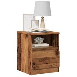 Berkfield Home Classic Bedside Cabinets 2 pcs Old Wood 40x40x50 cm Engineered Wood in Brown - Size: 40 x 40 x 50 cm - thumbnail 2