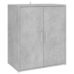 Berkfield Home Shoe Cabinet Concrete Grey 60x35x70 cm Engineered Wood - Size: 60 x 35 x 70 cm - thumbnail 5