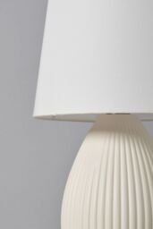 BHS Lighting Freya 2 Pack Ceramic Table Lamps in Cream - thumbnail 3