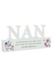 Personalised Memento Company Women's Personalised Wild Flowers Nan Ornament in White - thumbnail 1