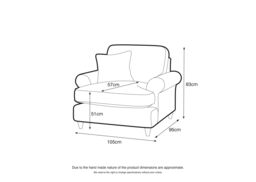 The Great Sofa Company Ezra Textured Velvet Armchair - Scroll Arm in Terracotta - thumbnail 6