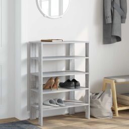Berkfield Home Shoe Rack Grey Sonoma 61x32x87.5 cm Engineered Wood - thumbnail 3