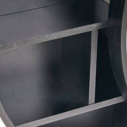 Wyld and Coco Bamboo Wall Mirror Cabinet Black 50 x 50 cm Sliding Door - thumbnail 8