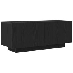 Berkfield Home TV Stand Black Oak 100x35x40 cm Made of Engineered Wood - Size: 100 x 35 x 40 cm - thumbnail 2