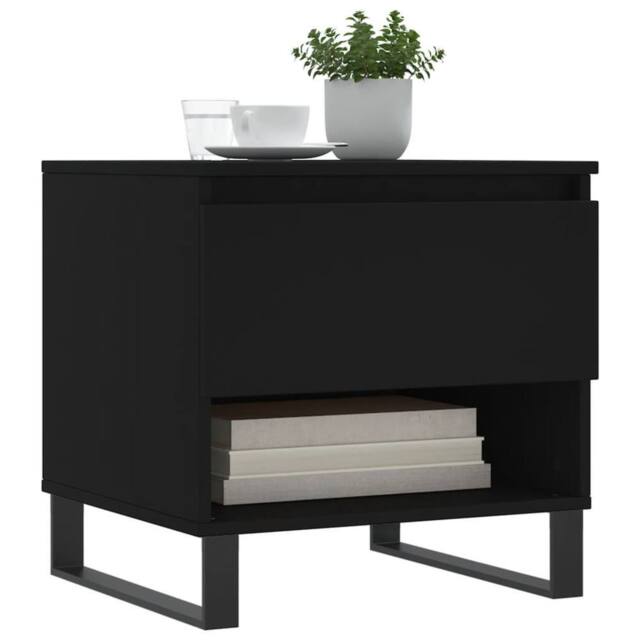 Berkfield Home Modern Coffee Tables 2 pcs Black 50x46x50 cm Engineered Wood - Size: 50 x 46 x 50 cm - image 1