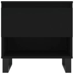 Berkfield Home Modern Coffee Tables 2 pcs Black 50x46x50 cm Engineered Wood - Size: 50 x 46 x 50 cm - thumbnail 6