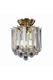 Netlighting Fargo 2 Light Flush Ceiling Light Acrylic Brass E14 in Gold - thumbnail 1