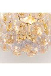 Netlighting Fargo 2 Light Flush Ceiling Light Acrylic Brass E14 in Gold - thumbnail 5