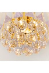 Netlighting Fargo 2 Light Flush Ceiling Light Acrylic Brass E14 in Gold - thumbnail 4