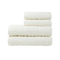 Vinga Verso Cotton Towel Set (Pack of 4) in Natural - thumbnail 1