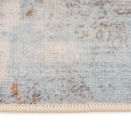Kukoon Beige Pastel Pink Distressed Abstract Washable Living Room Area Rug - Size: 80 cm x 300 cm - thumbnail 4