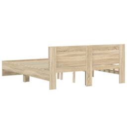 Berkfield Home Durable Bed Frame without Mattress Sonoma Oak 150x200 cm King Size in Light Tan - thumbnail 7